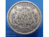 Suedia 2 Coroane 1876 EB Rare Original