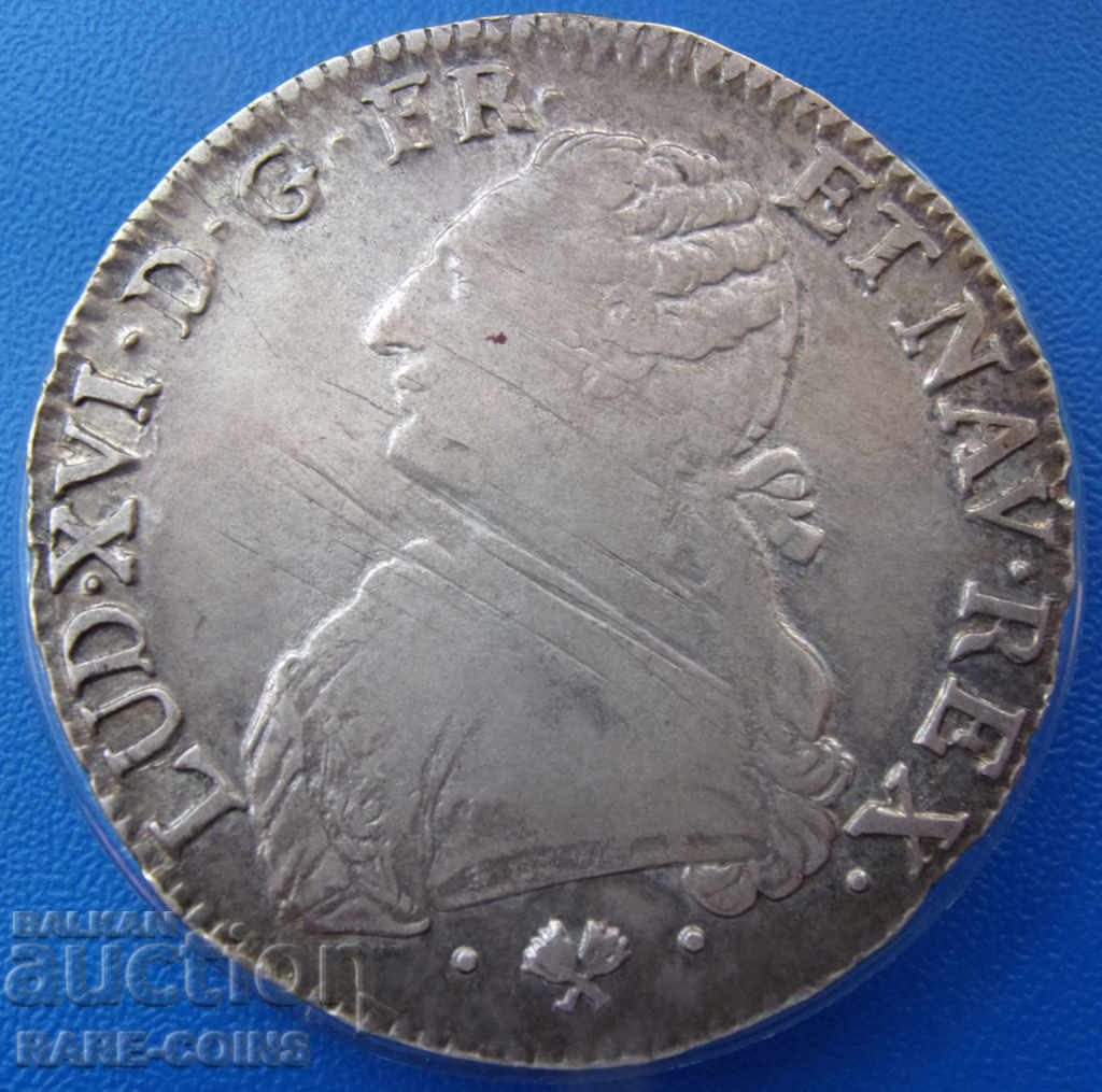 Γαλλία Louis XVI 1 ECU 1776 L Σπάνιο πρωτότυπο με τιμή € 125.27 | 245.01 BGN