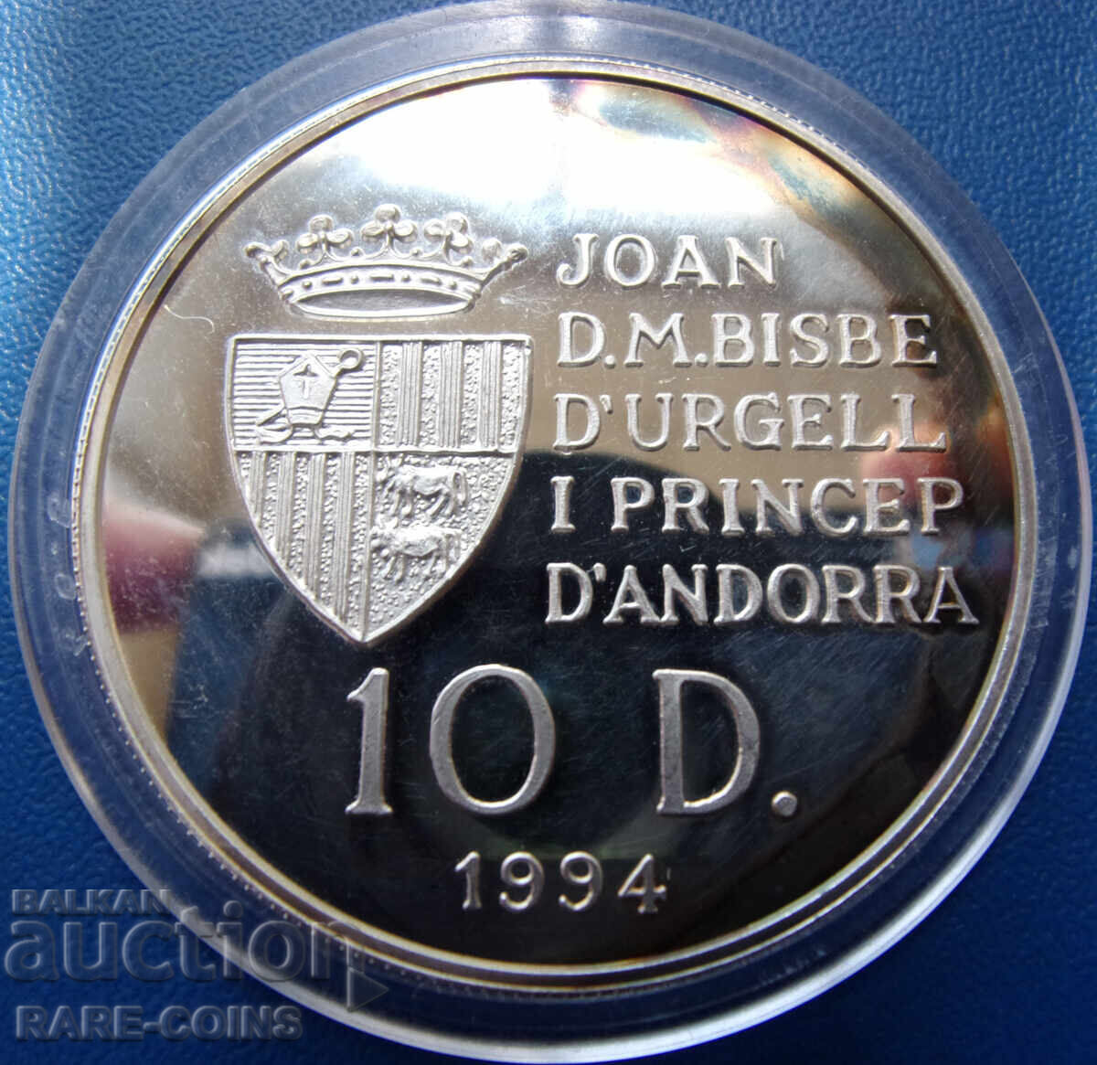 Andorra 10 Diners 1996 UNC PROOF Rar Original cu preț € 125.27 | 245.01 BGN