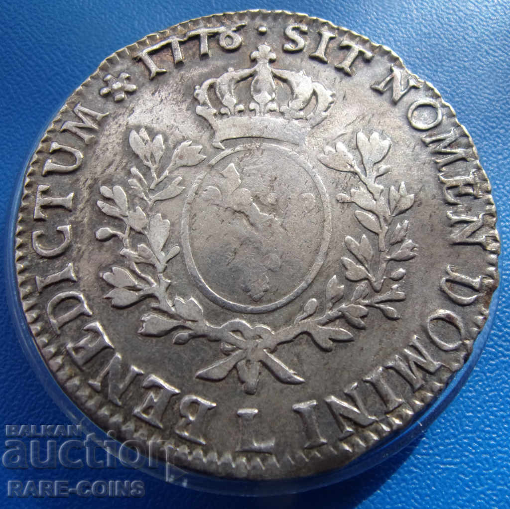 Γαλλία Louis XVI 1 ECU 1776 L Σπάνιο πρωτότυπο