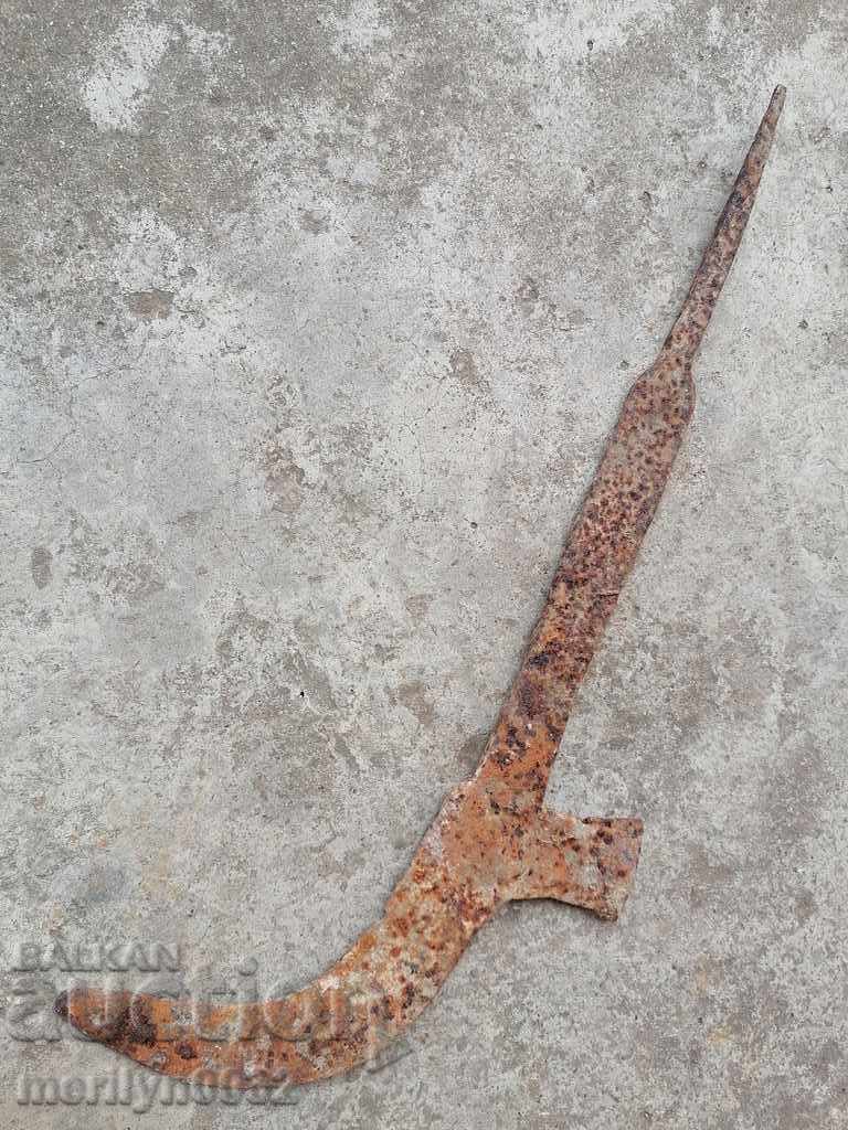 Auction Old tool knife forged wrought iron blade Auction Old tool knife forged wrought iron blade