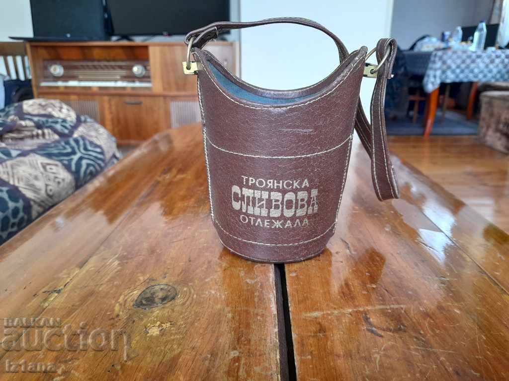 Old case for Trojan plum brandy bottle Old case for Trojan plum brandy bottle