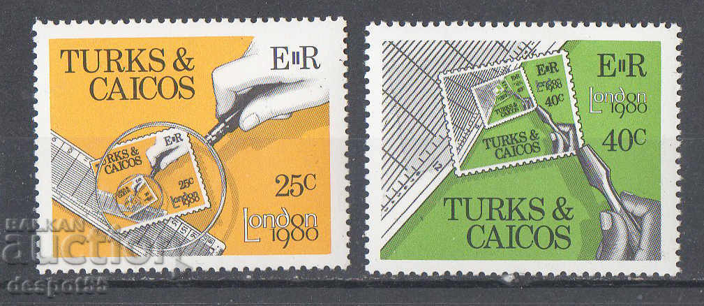 1980. Turks și Caicos. Expoziție filatelică „Londra 1980”.