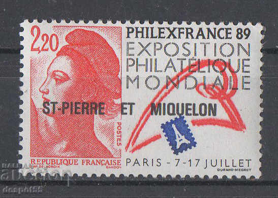 1988 Сен Пиер и Микелон (фр). Фил. изложение Philexfrance 89