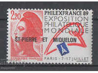 1988 Сен Пиер и Микелон (фр). Фил. изложение Philexfrance 89