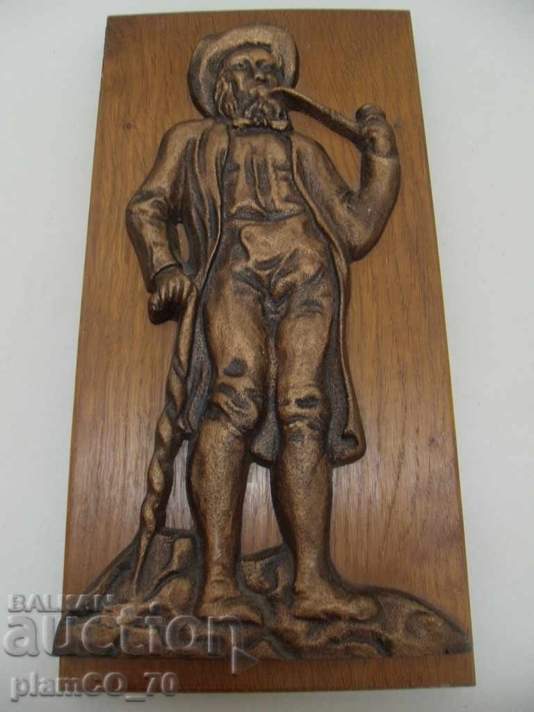 № * 5081 old panel - bronze figure on a wooden base with price 45.00 BGN | € 23.01 № * 5081 old panel - bronze figure on a wooden base with price 45.00 BGN | € 23.01
