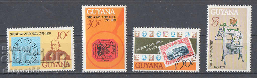 1979. Guyana. 100 years since the death of Sir Rowland Hill.