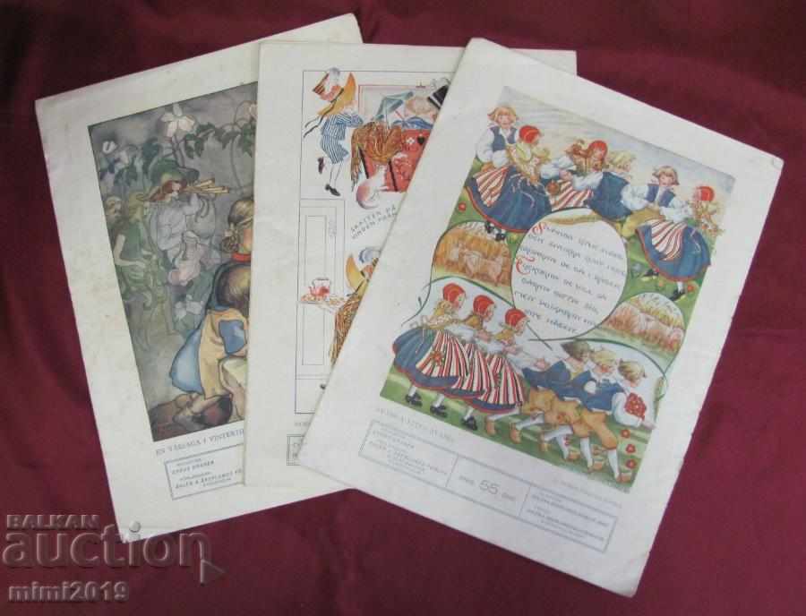Auction  1929 1931 1932 3pcs. Children's Magazines Stockholm