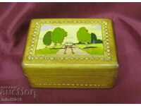 Cutie de bijuterii din lemn din anii 50