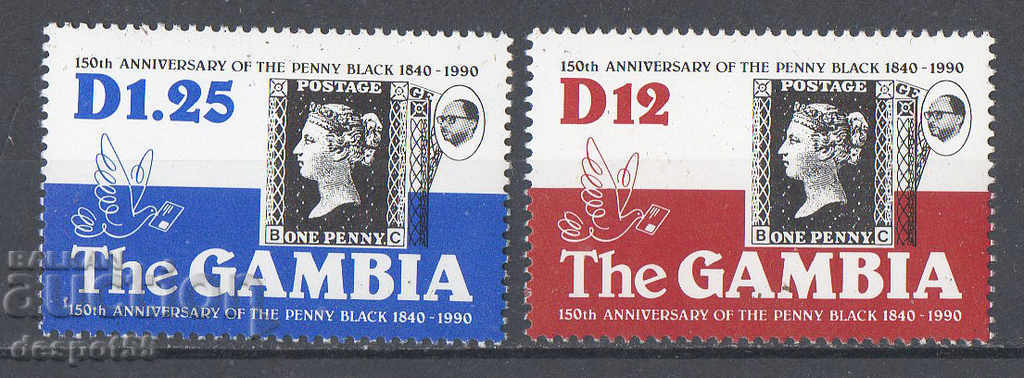1990. Chile. 150 de ani de la Black Penny (Penny Black).
