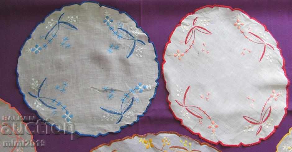 Auction 19th century Hand-sewn Waters and Coasters 15 pcs. Auction 19th century Hand-sewn Waters and Coasters 15 pcs.