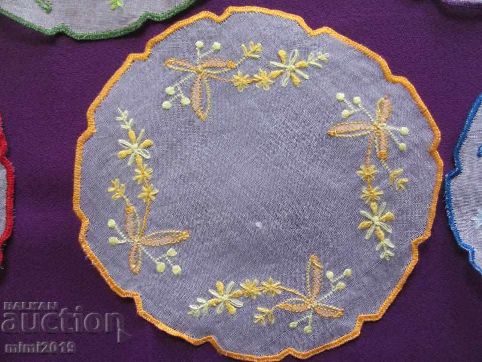 19th century Hand-sewn Waters and Coasters 15 pcs. - 6 19th century Hand-sewn Waters and Coasters 15 pcs. - 6