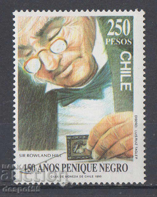 1990. Chile. 150 years of the Black Penny (Penny Black).