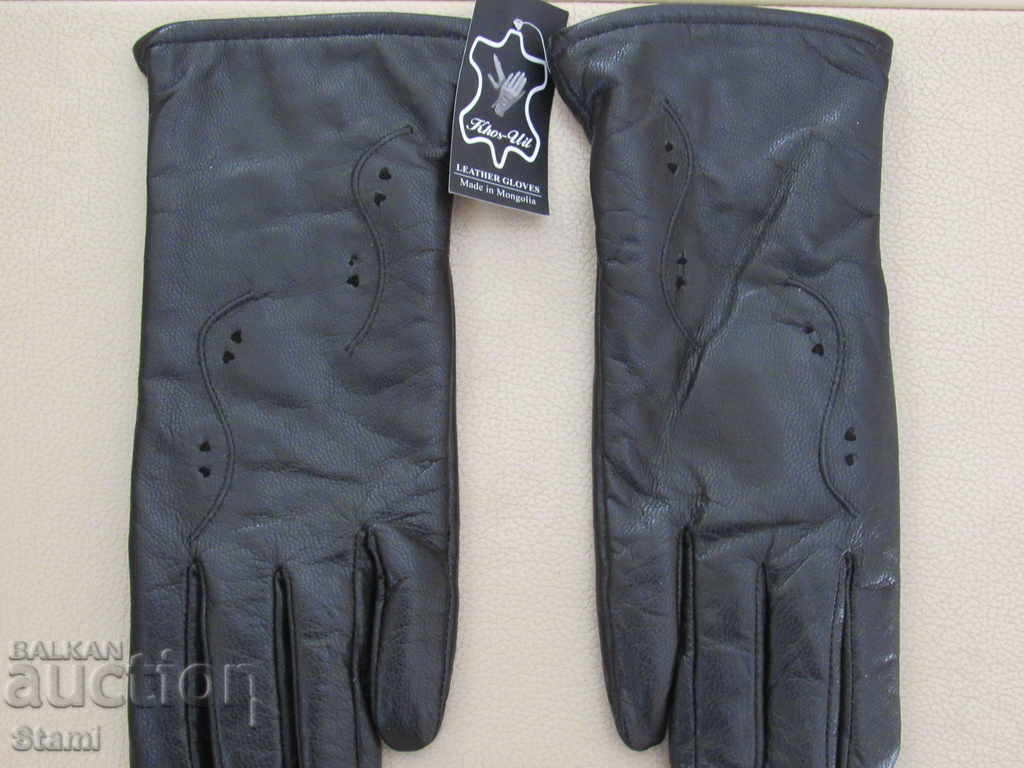 Delivery of Black women's leather gloves with genuine leather lining, Delivery of Black women's leather gloves with genuine leather lining,