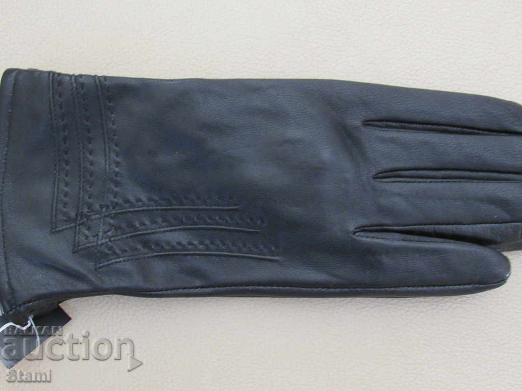 Delivery of Black women's leather gloves with genuine leather lining, Delivery of Black women's leather gloves with genuine leather lining,