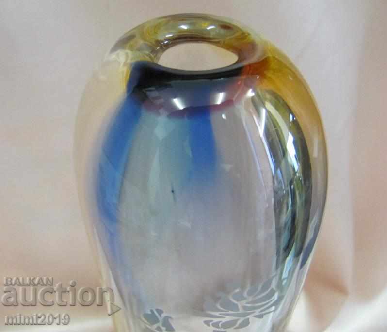 Screw Crystal Glass Vase Bohemia with price 250.00 BGN | € 127.82 Screw Crystal Glass Vase Bohemia with price 250.00 BGN | € 127.82