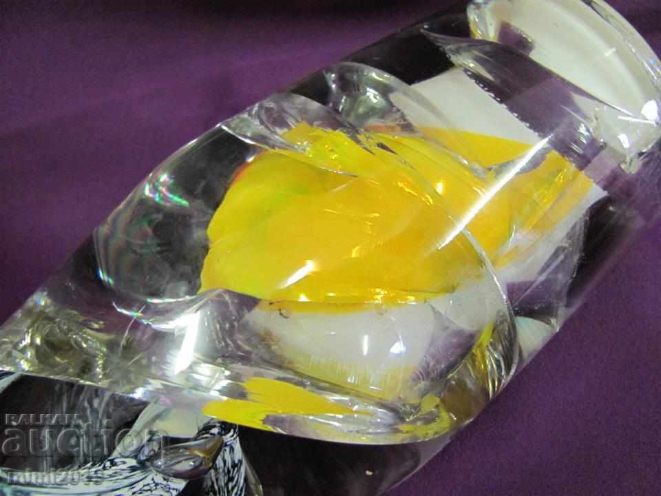 Screw Crystal Glass Heavy Massive Vase Bohemia with price 280.00 BGN | € 143.16 Screw Crystal Glass Heavy Massive Vase Bohemia with price 280.00 BGN | € 143.16