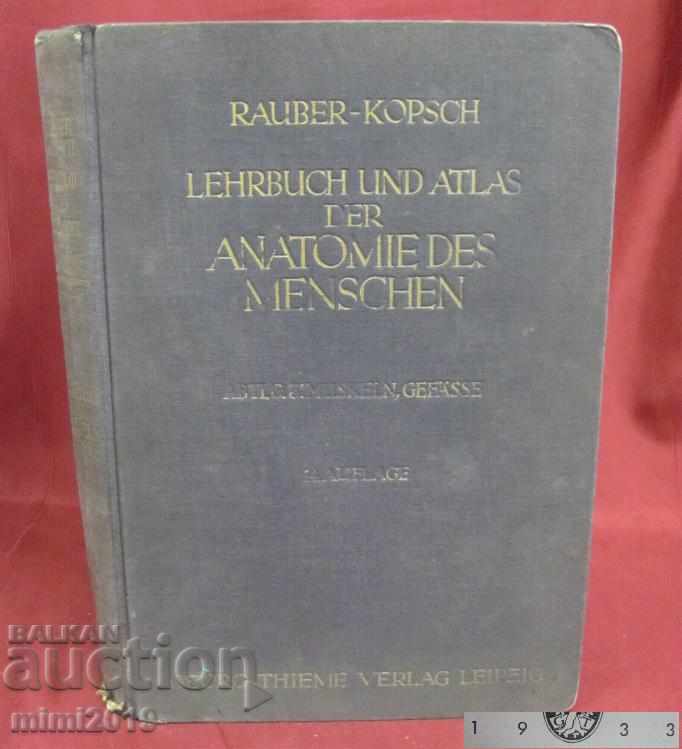 1933 Ιατρικό βιβλίο Atlas Anatomy 3rd Vol