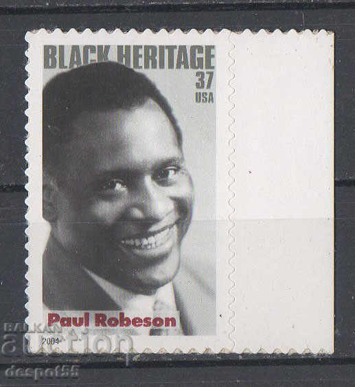 2004. SUA. Black Heritage - Paul Robeson. Autoadeziv.