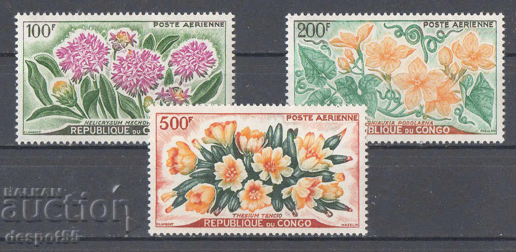 1961. Δημοκρατία του Κονγκό Λουλούδια.