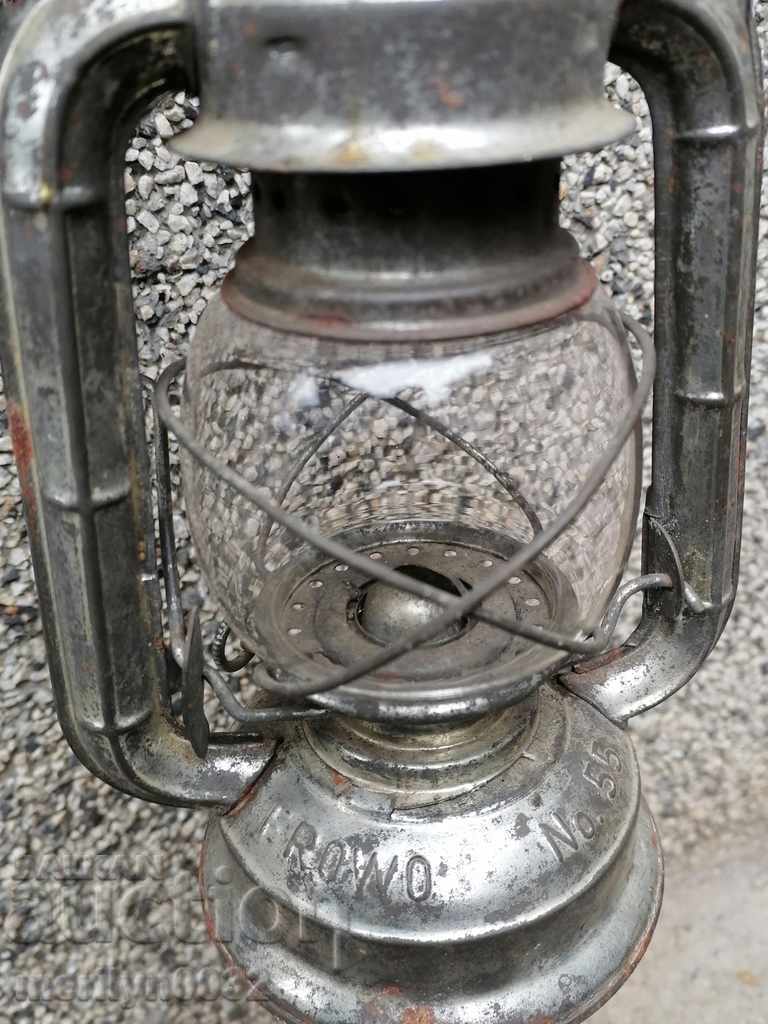 Old German lantern Frowo lamp, spotlight