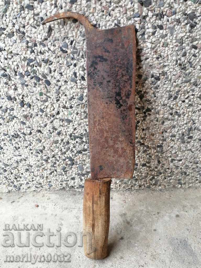 Delivery of Old forged saber, ax, pole, blade, wrought iron Delivery of Old forged saber, ax, pole, blade, wrought iron
