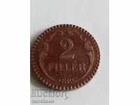 2 FILLERS 1942 HUNGARY COIN