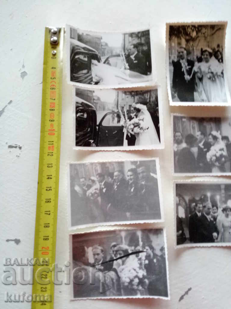 Auction  Old wedding photos 7 pieces