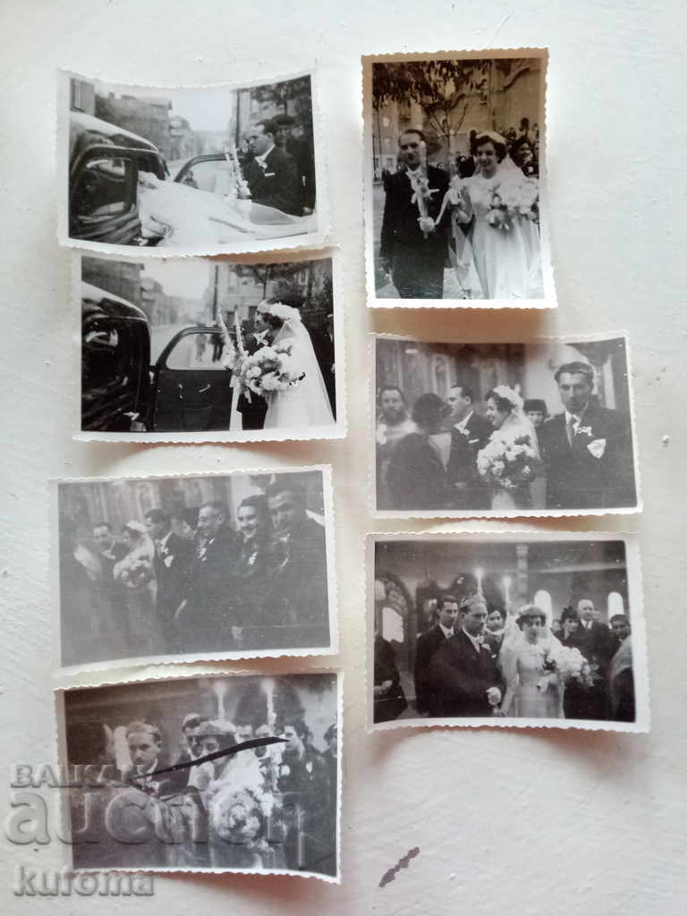 Old wedding photos 7 pieces