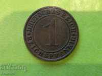 1 pfennig 1935 "F" Γερμανία