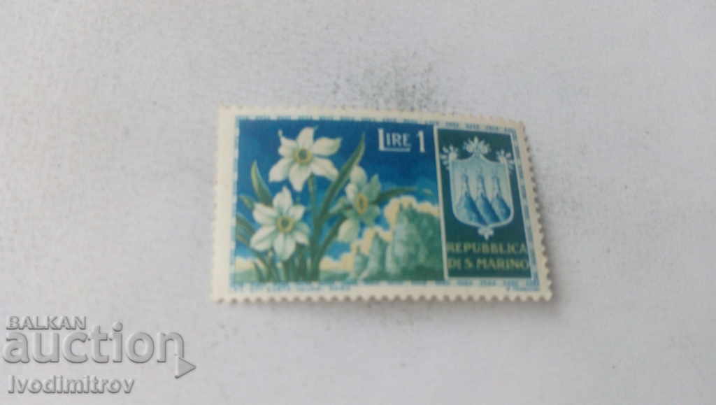 Postage stamp San Marino Flowers