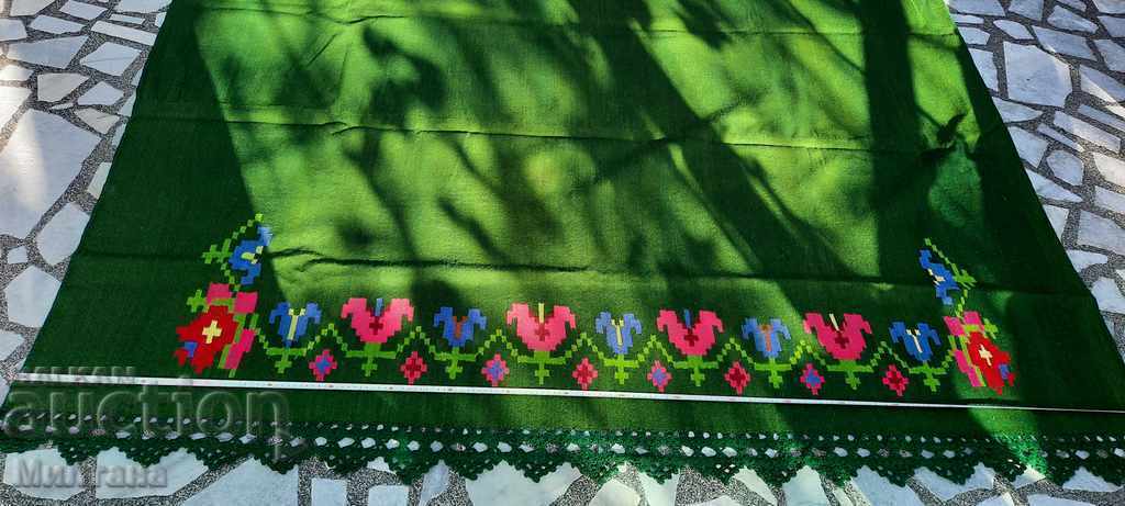 Cuvertura de pat noua tesuta manual 100% lana 143/200cm.