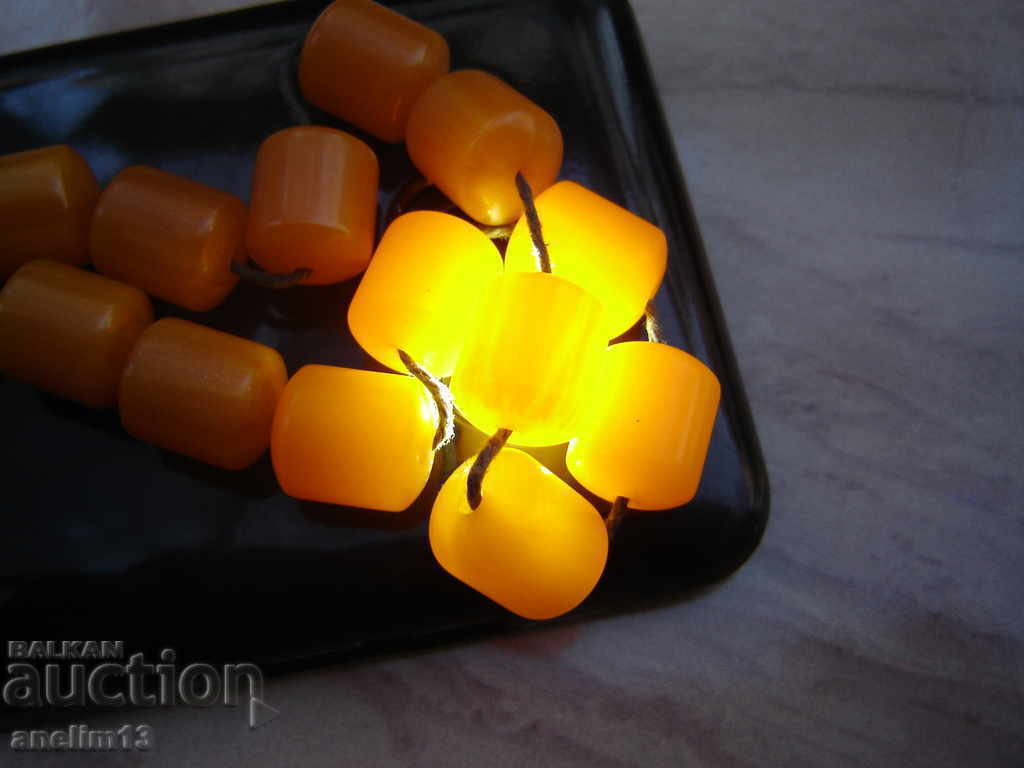OLD ROSARY BAKELITE AMBER - 6