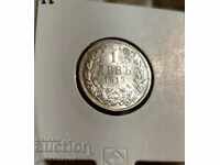 Bulgaria 1 lev 1913 silver UNC
