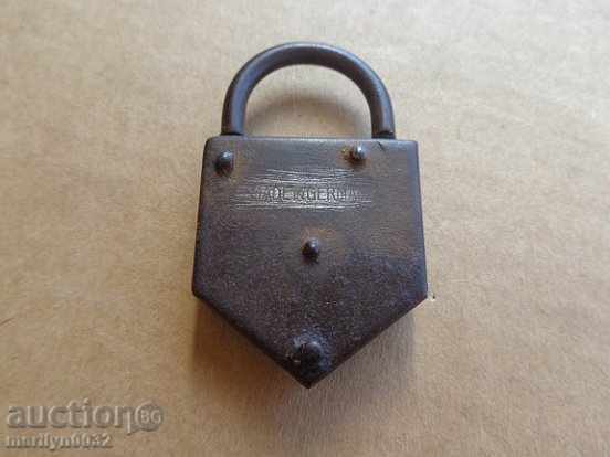 Auction Old German padlock with key, padlock, latch, suitcase Auction Old German padlock with key, padlock, latch, suitcase