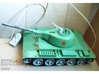 Large plastic toy tank USSR with batteries