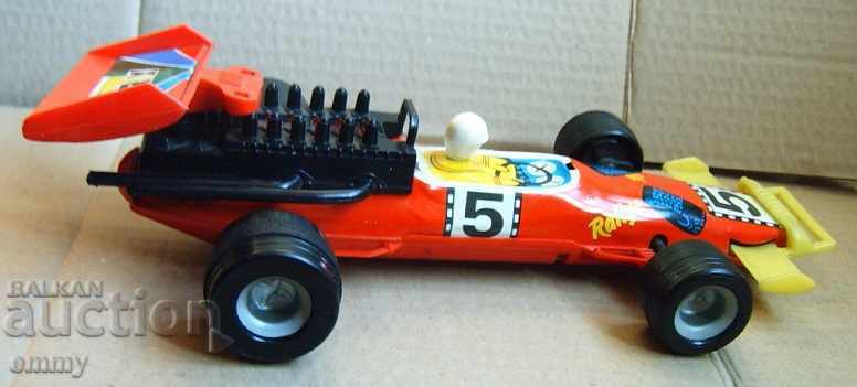 Racing rally car toy trolley sheet metal and plastic - 6