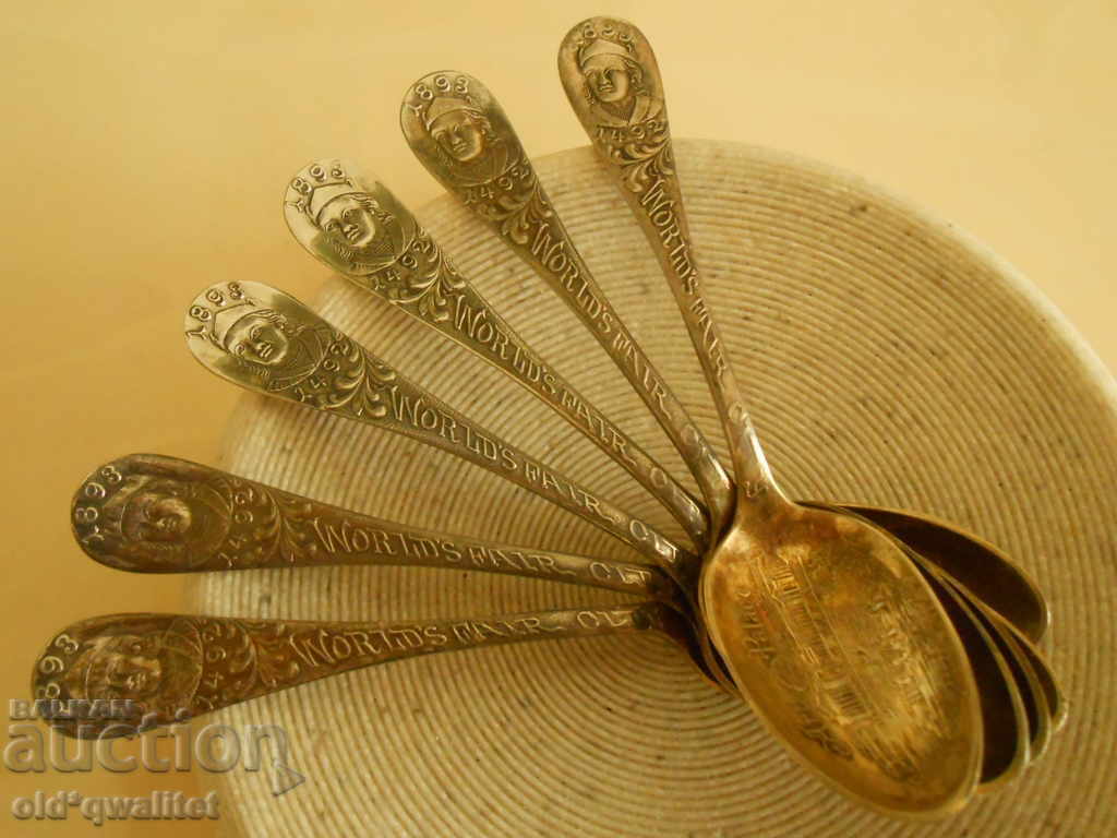Unusual cutlery, dessert spoons 1893