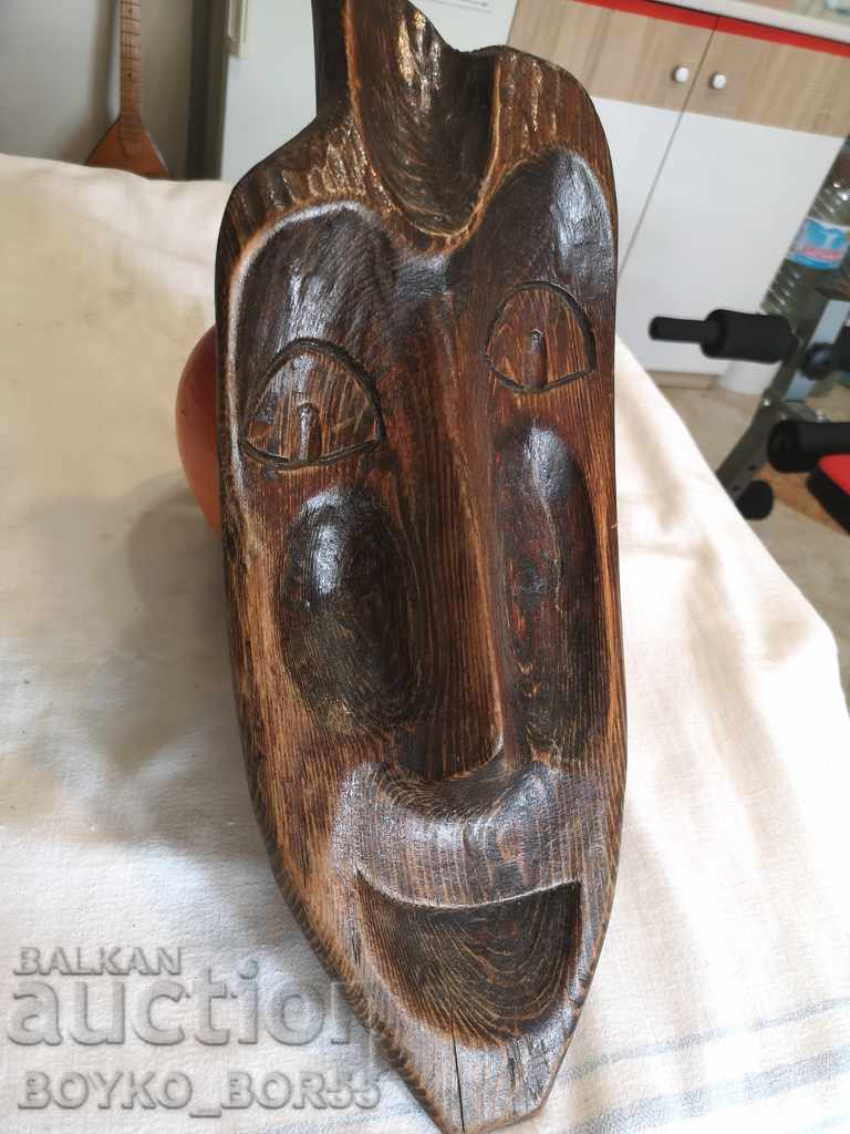 Mască antică de sculptor din lemn