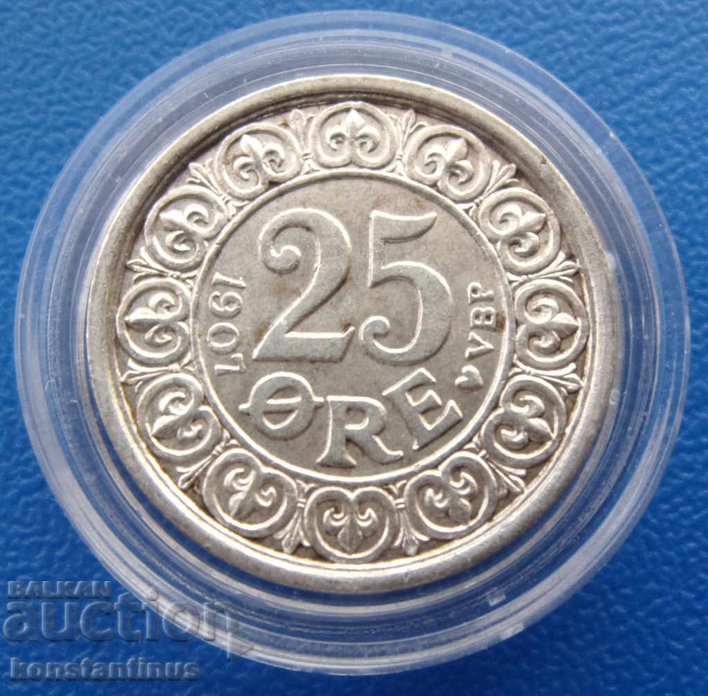 Denmark 25 Ore 1907 Silver Rare with price € 17.90 | 35.01 BGN Denmark 25 Ore 1907 Silver Rare with price € 17.90 | 35.01 BGN