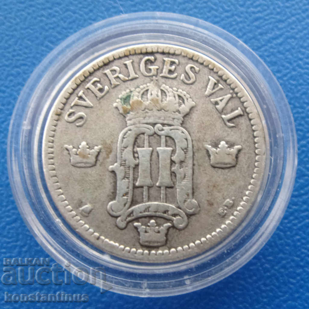 Suedia 25 Ore 1907 Rare de argint cu preț € 11.25 | 22.00 BGN