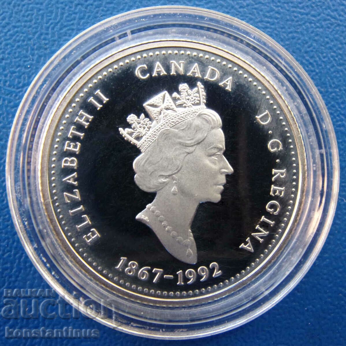 Юкон - Канада  25  Цента  1992   UNC  PROOF  Rare с цена € 28.12 | 55.00 лв.