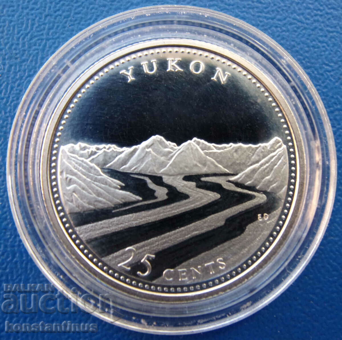 Yukon - Canada 25 Cent 1992 UNC ΑΠΟΔΕΙΞΗ Σπάνιο