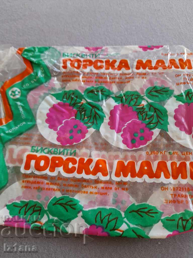 Old package of forest raspberry biscuits with price 6.00 BGN | € 3.07 Old package of forest raspberry biscuits with price 6.00 BGN | € 3.07