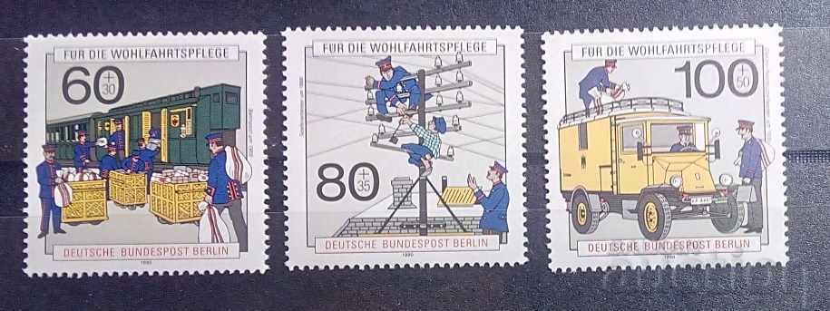 Germany / Berlin 1990 Post office / Cars / Trains MNH