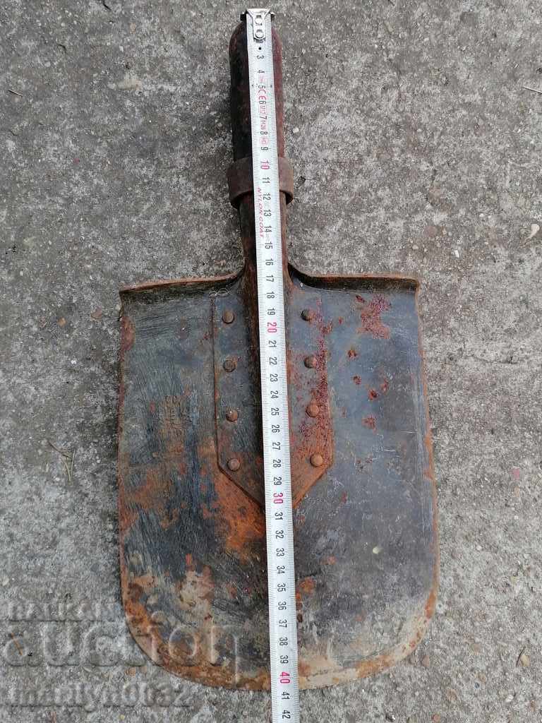 Old straight army shovel, wrought iron - 6 Old straight army shovel, wrought iron - 6