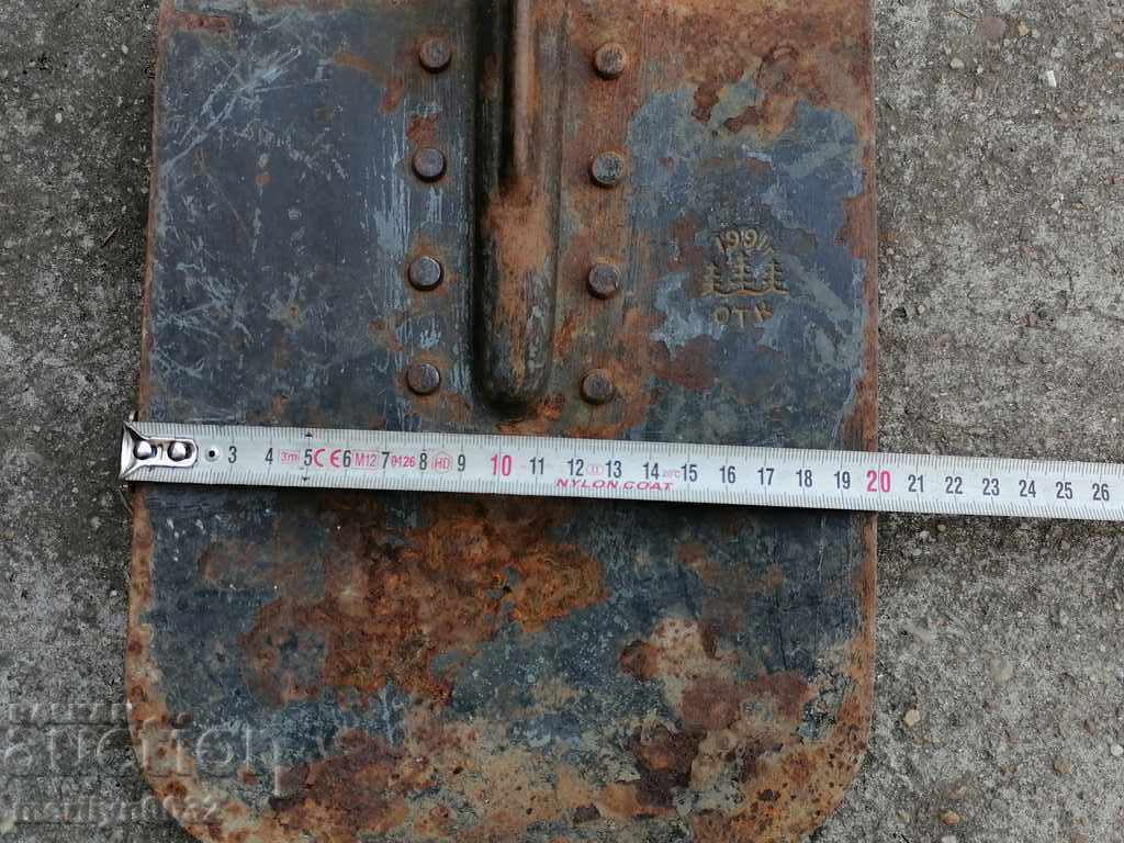 Old straight army shovel, wrought iron - 7 Old straight army shovel, wrought iron - 7