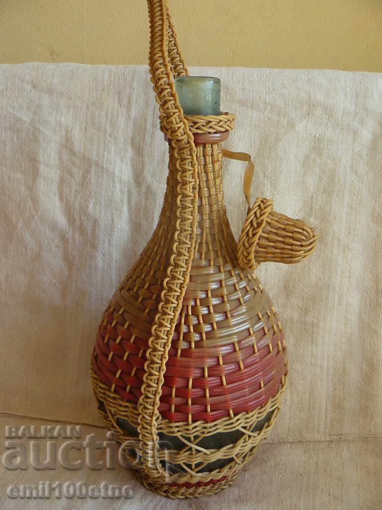 Bottle - damajana with braid - 5