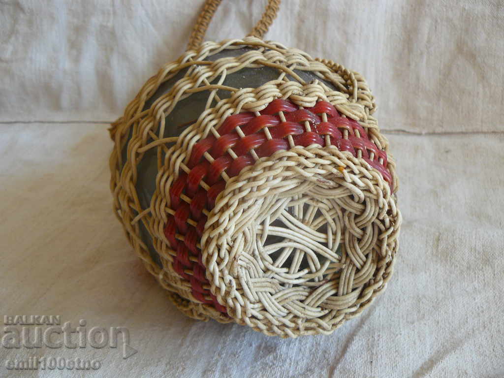 Bottle - damajana with braid - 6