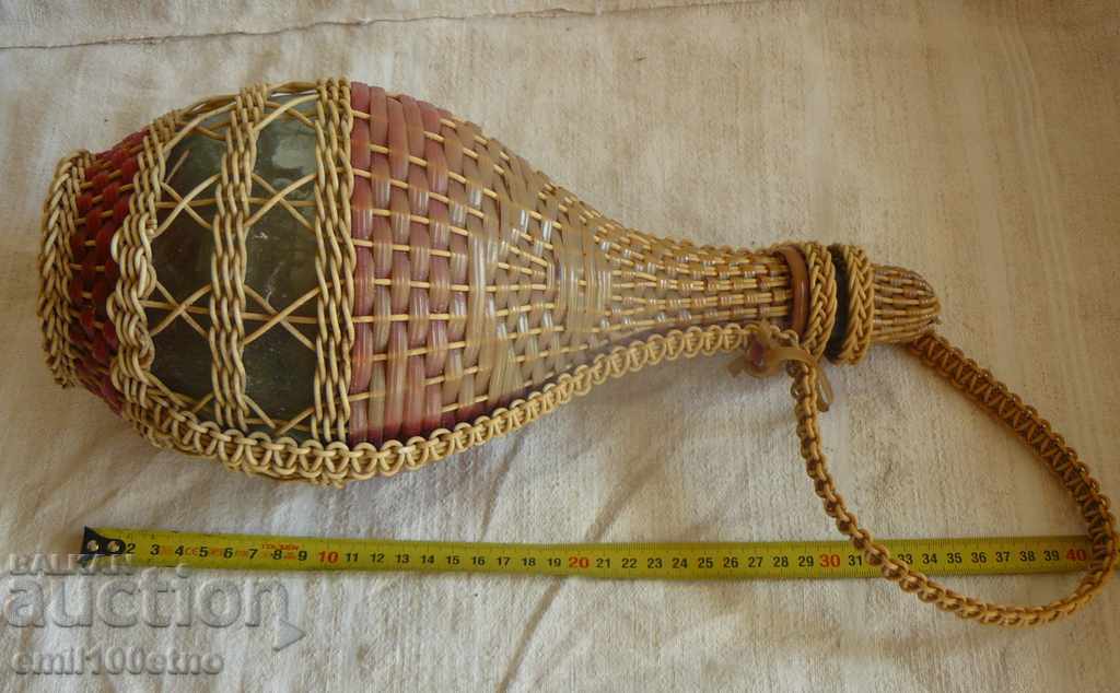 Bottle - damajana with braid - 7